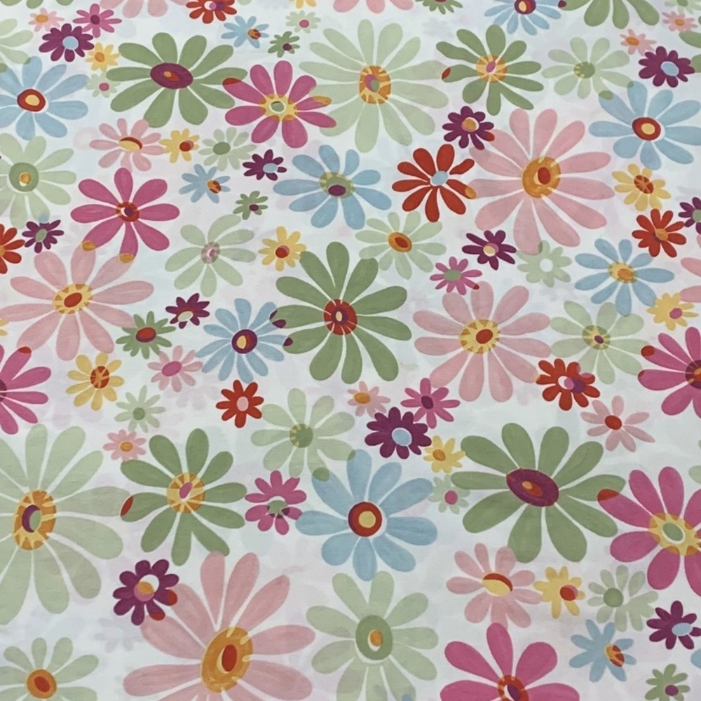 Pottery Barn multi colored Daisy 4 piece Twin sheet set and Duvet cover - Picture 4 of 5
